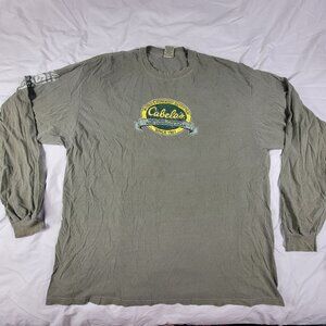 Cabelas Long Sleeve Graphic T Shirt Mens XL Hunting Fishing Outdoor Gear